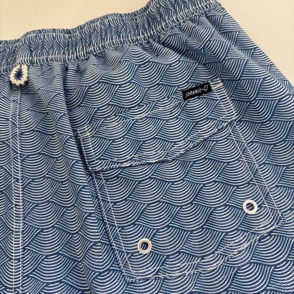 Johnnie-O Men's Swim Trunks Drawstring WAVES Board Shorts Medium Surf Beachy - Picture 6 of 10